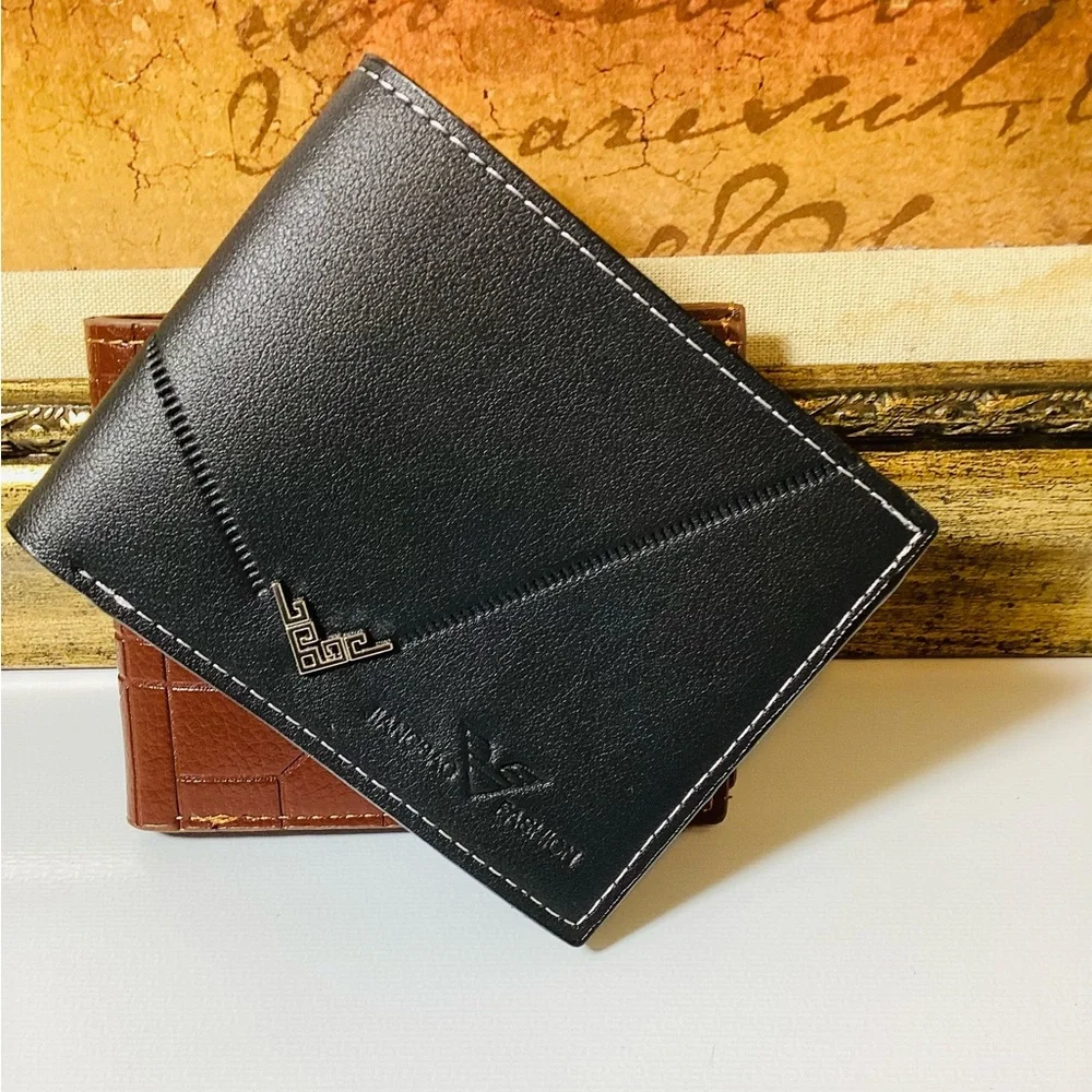 Fashion Leather Men Wallet - In the shade Black. Pick Color ~ Black or Brown